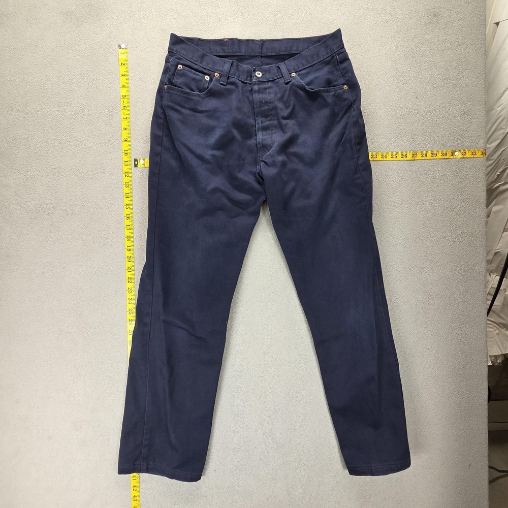 VTG Levis 501 Jeans Mens Blue Dark Wash Straight Button Fly Made USA Fits 32x30